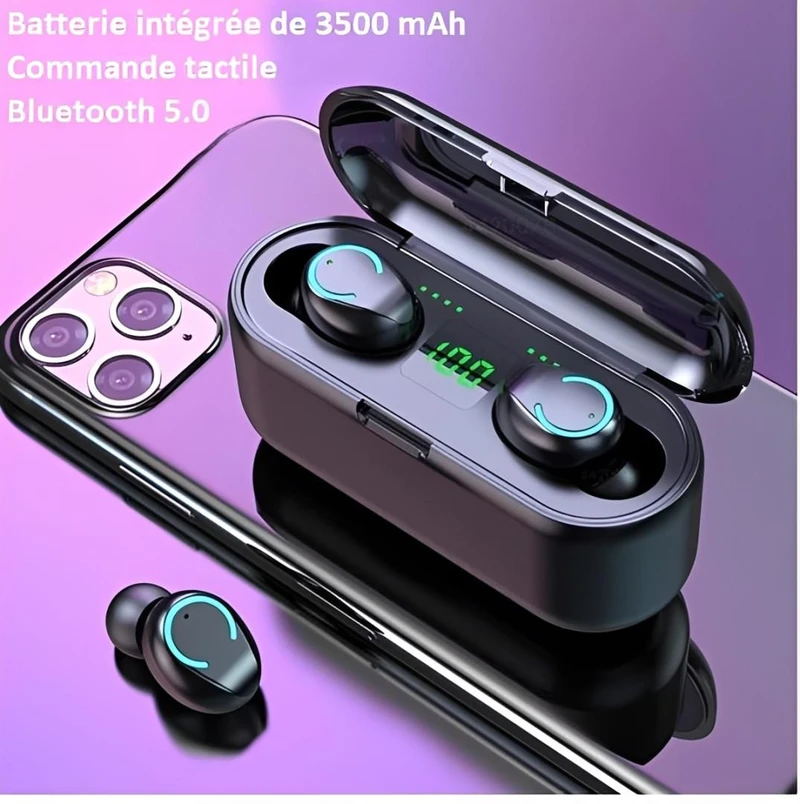 Écouteurs Sans Fil Bluetooth - HeadsTech – Image 2