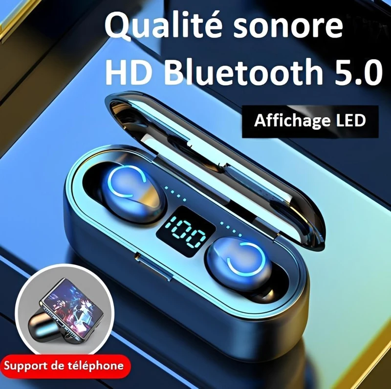 Écouteurs Sans Fil Bluetooth - HeadsTech – Image 4