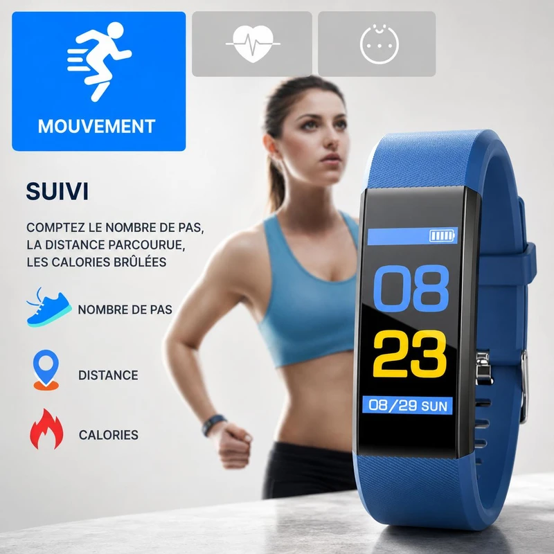Montre Connectée Avec Bluetooth Pour Senior – Image 3