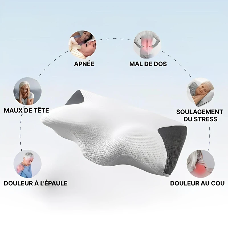 Oreiller Cervical Ergonomique À Mémoire De Forme – Image 2