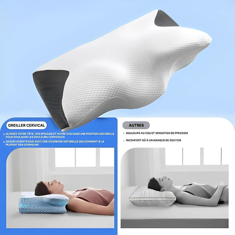 Oreiller Cervical Ergonomique À Mémoire De Forme – Image 3
