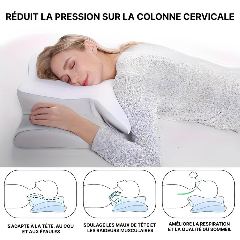 Oreiller Cervical Ergonomique À Mémoire De Forme – Image 7