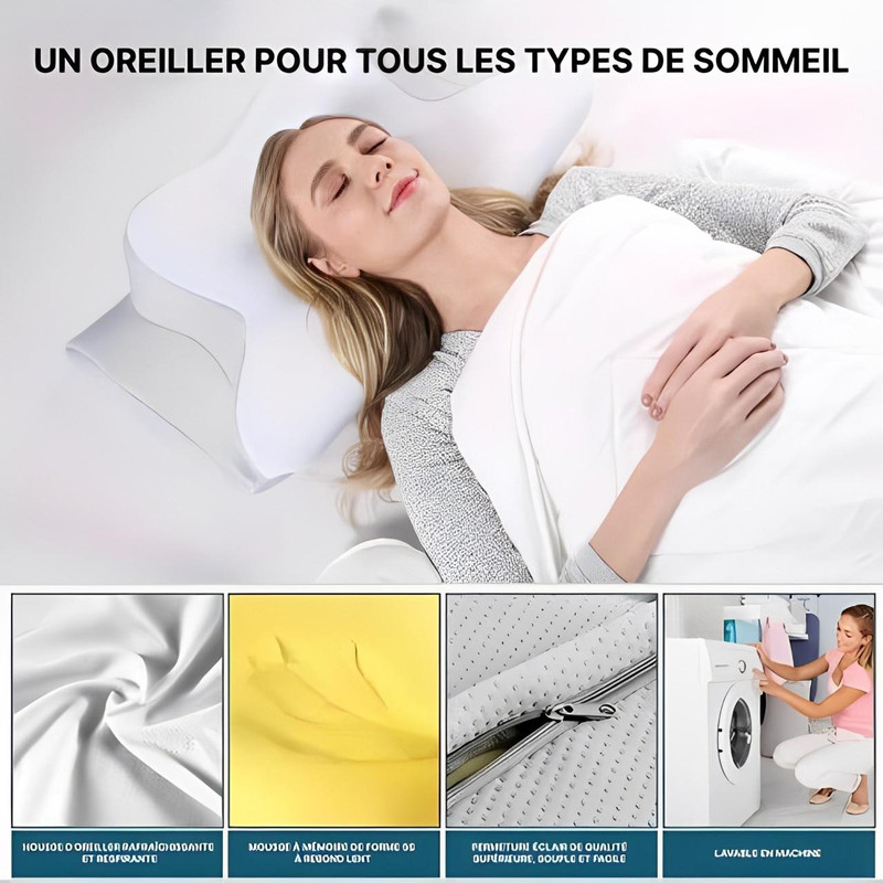 Oreiller Cervical Ergonomique À Mémoire De Forme – Image 8