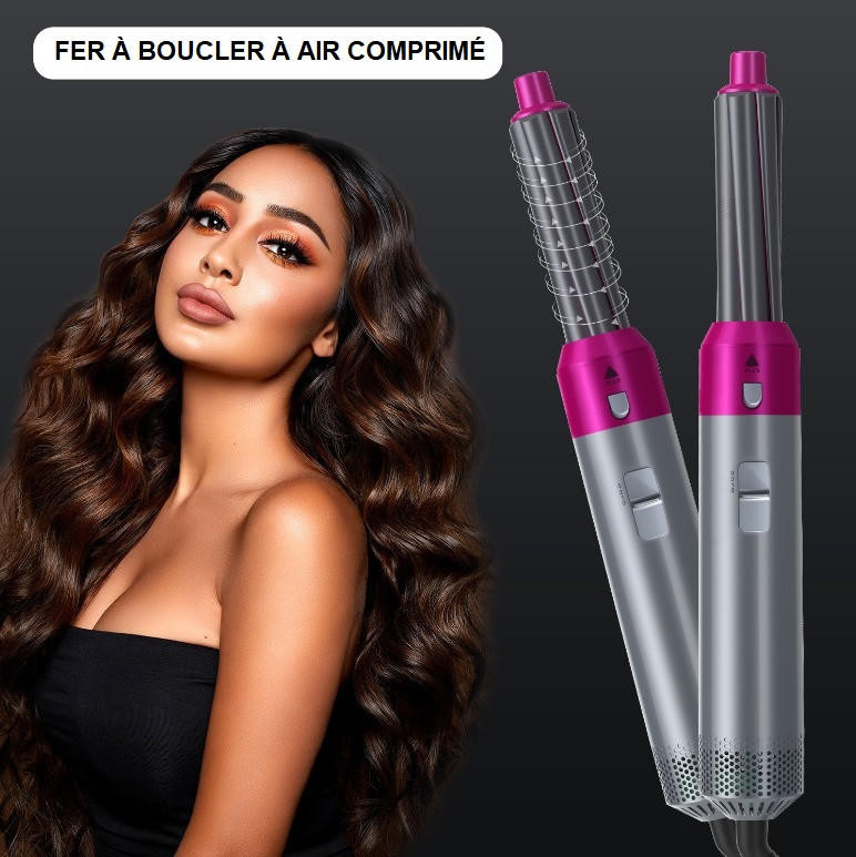 Sèche-cheveux 5-en-1 avec Brosse et Fer à Boucler – Image 2