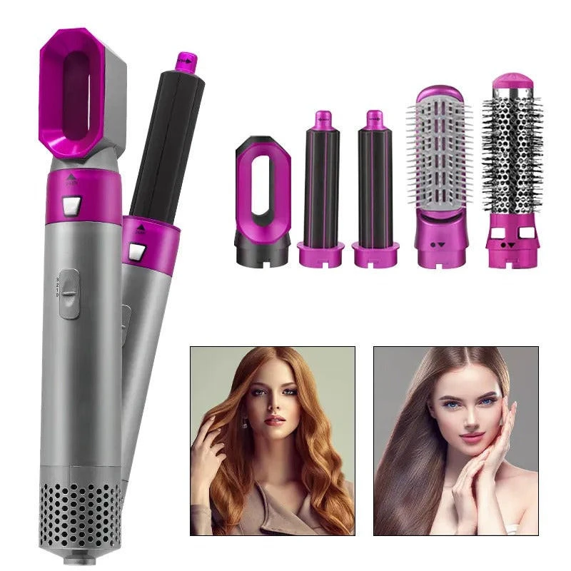 Sèche-cheveux 5-en-1 avec Brosse et Fer à Boucler – Image 10
