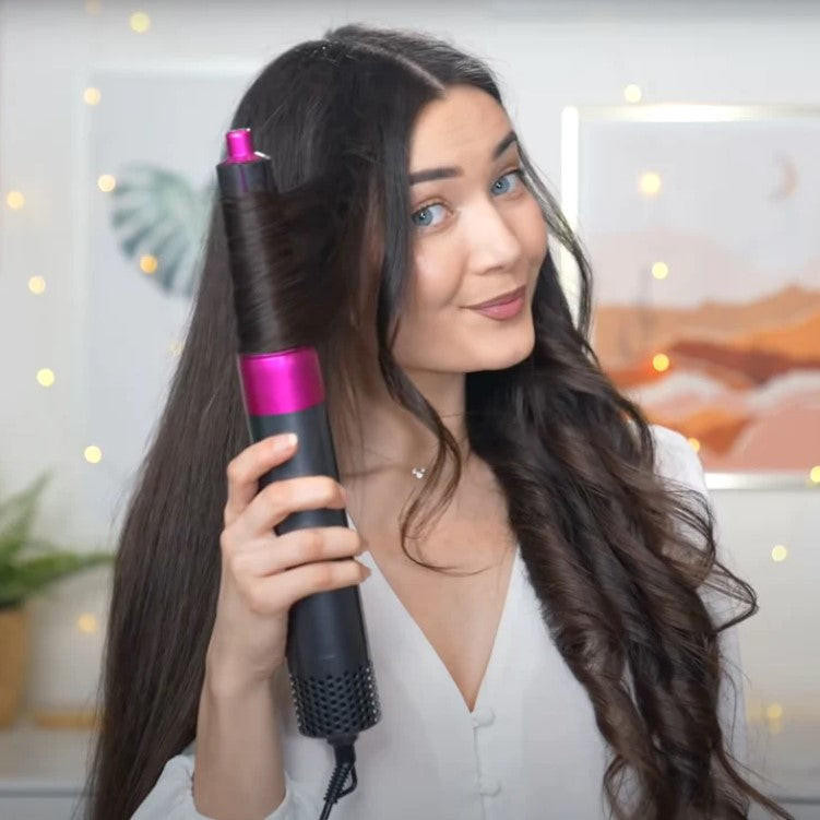 Sèche-cheveux 5-en-1 avec Brosse et Fer à Boucler – Image 8