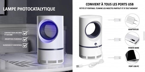 Fonctionnement interne de l'appareil anti-moustique avec ventilateur et lumière UV
