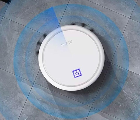 Capteurs de collision du robot aspirateur AspiClean détectant un obstacle