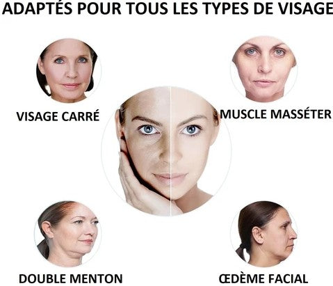Lot de 40 autocollants lifting visage transparents