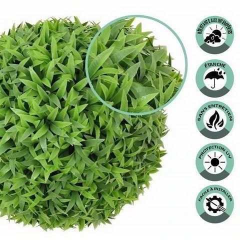 Boule de plante artificielle résistante aux UV et à l'eau