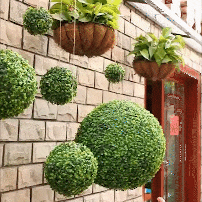 Variétés de couleurs et tailles de la boule de plante artificielle