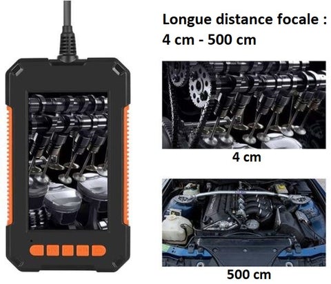 LEDs ajustables éclairant une zone sombre avec la caméra