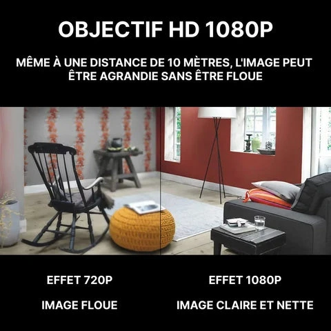 Application smartphone affichant la vidéo en direct de la caméra
