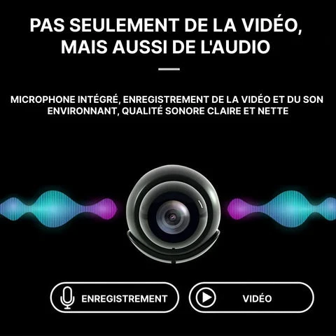 Vue large à 140° capturée par la caméra WiFi X5