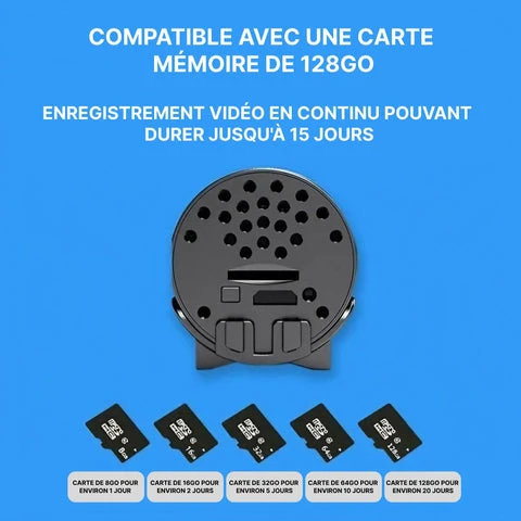 Microphone intégré de la caméra pour enregistrement audio