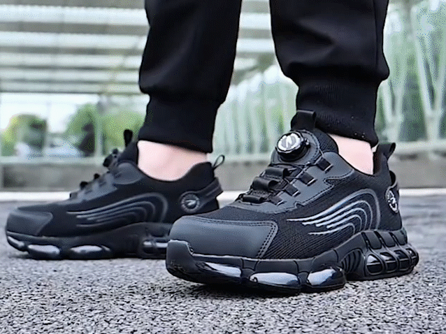 Chaussures de sécurité légères avec boucle rotative vue de face