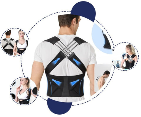 Personne utilisant le correcteur pour améliorer sa posture