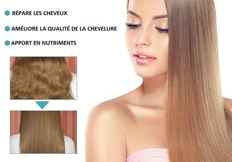 Crème lissante à la kératine en pot avec texture onctueuse