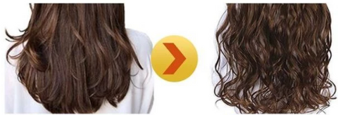 Cheveux sans frisottis après utilisation de la crème bouclante