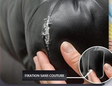 Patch en cuir sans couture sur un meuble en cuir