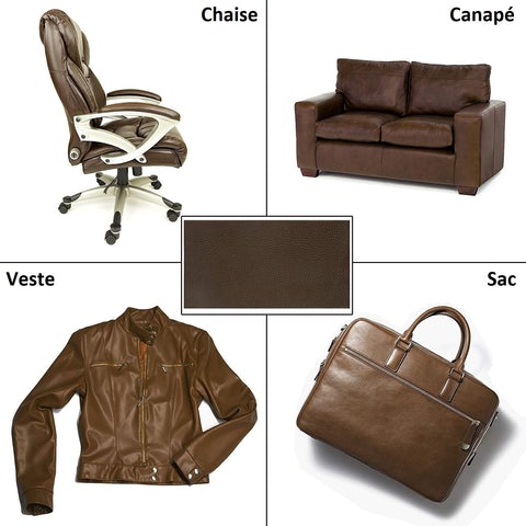Patch autocollant utilisé sur différents supports en cuir