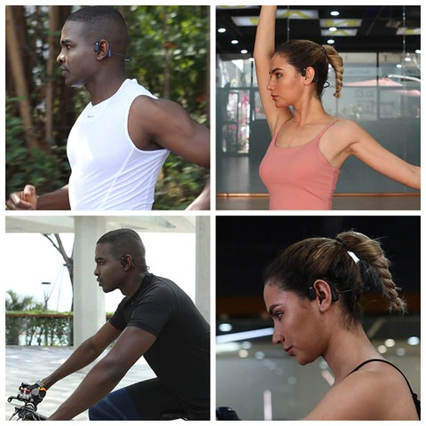 écouteurs en cours d'utilisation pendant une activité sportive