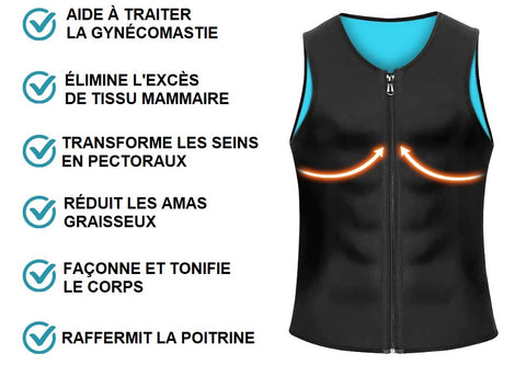 Gilet de compression homme porté vue avant