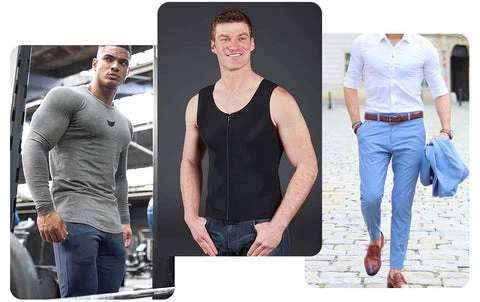 Gilet sans couture porté discrètement sous un t-shirt