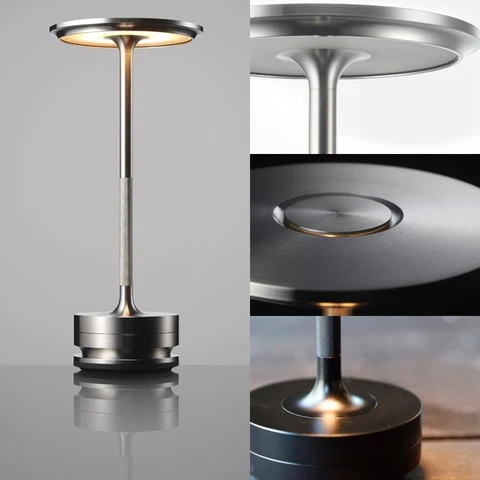 Lampe de table avec lumière chaude dans une pièce cosy