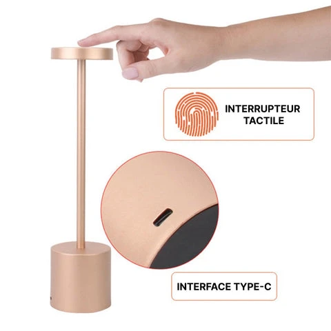 Lampe de table sans fil rechargeable design moderne