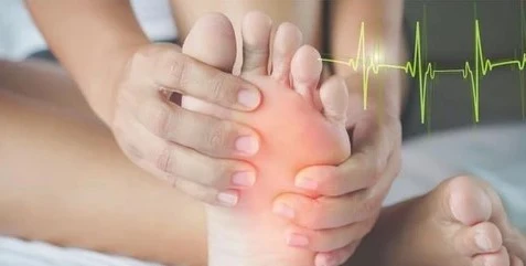 Contenu de la boîte avec le masseur de pieds EMS