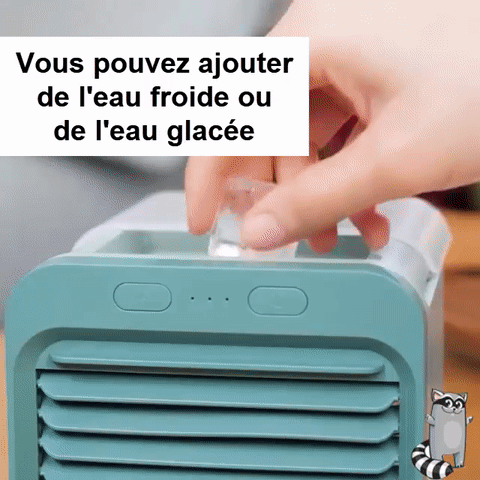 Mini climatiseur silencieux avec veilleuse intégrée
