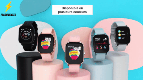 Montre connectée WatchNext™ affichant l'heure et les statistiques sportives