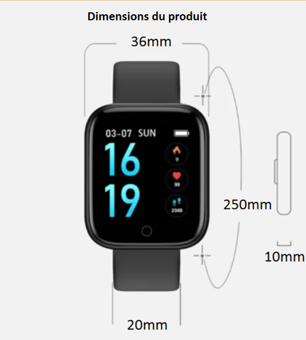 Bracelet en silicone souple et confortable de la montre WatchNext™