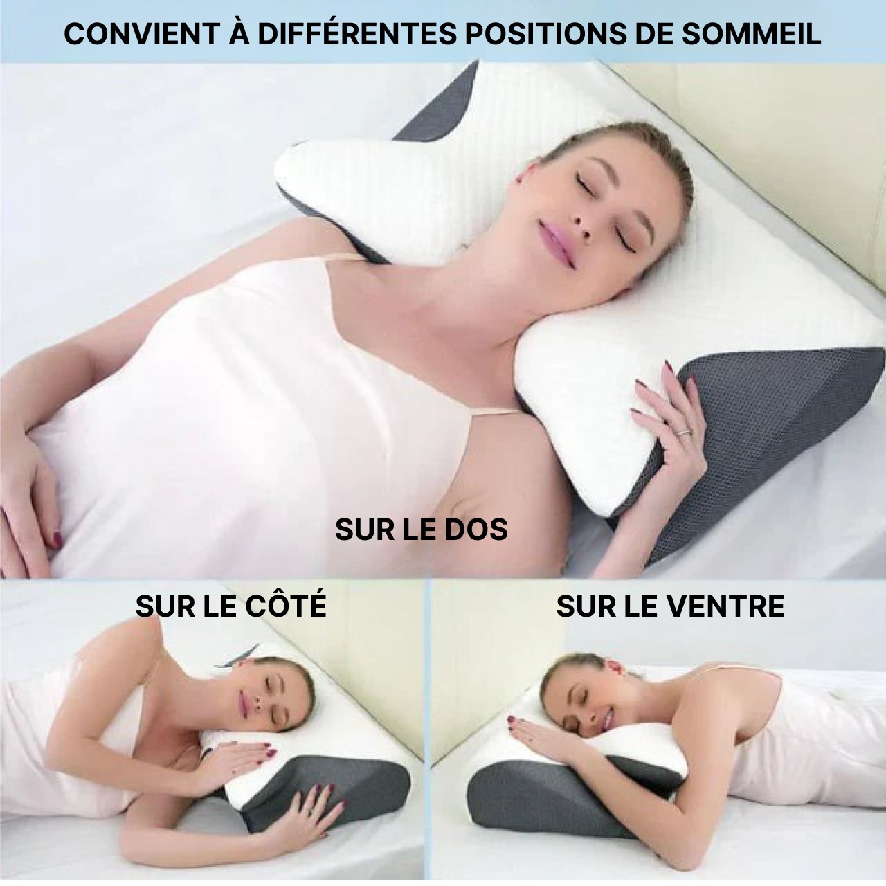 Oreiller cervical en situation de sommeil