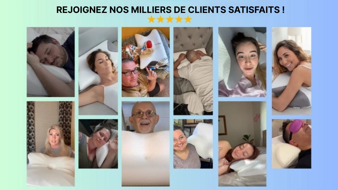 Oreiller profilé pour soutien cervical optimal