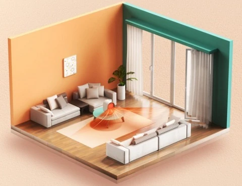 Radiateur HeatSafe en fonctionnement silencieux dans un bureau