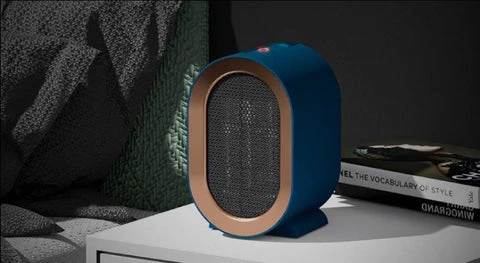 Radiateur HeatSafe posé sur un bureau avec commandes visibles