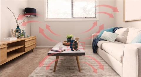 Radiateur électrique HeatSafe utilisé dans une salle de bain