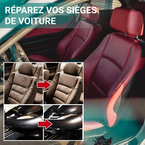 Finition impeccable sur cuir de couleur marron