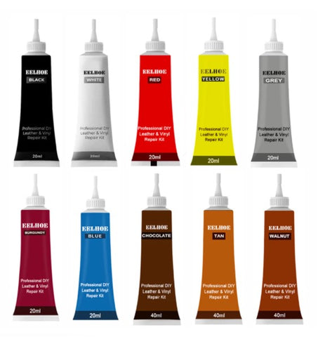 Palette de couleurs disponibles pour la résine cuir