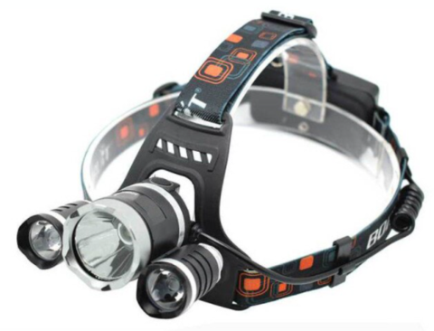 Lampe frontale LED 12000 lumens vue de face
