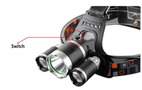 Lampe frontale en mode clignotant pour signalisation